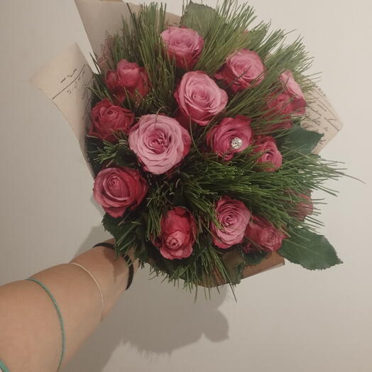 Bouque Pink Rosas Matizadas