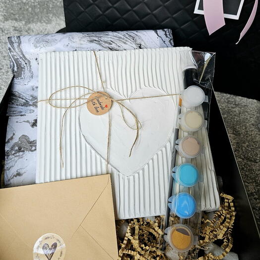 Painting kit "Heart in blue"