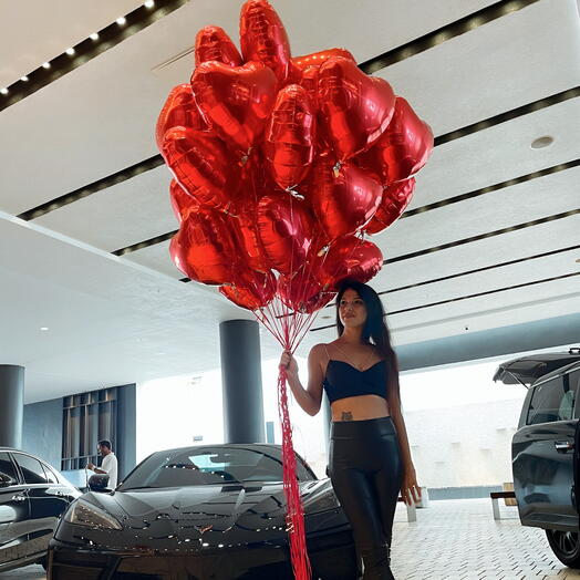 30 сердечных шариков