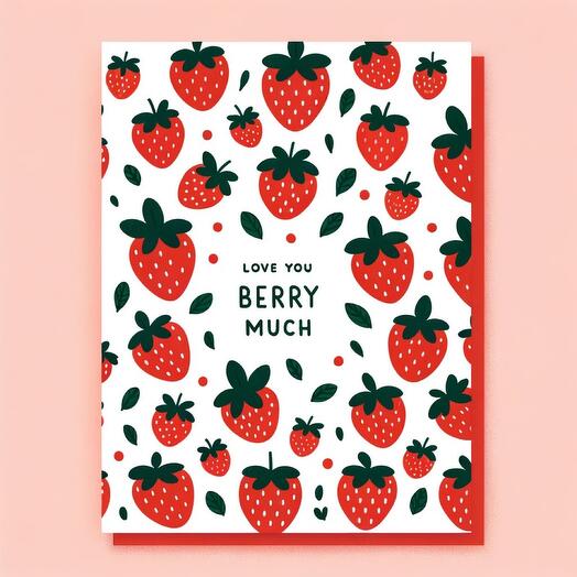 Postcard «I love you berry much»