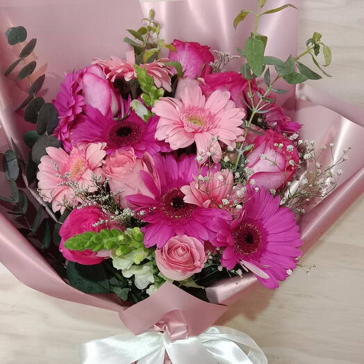 Bouquet gerberas y rosas