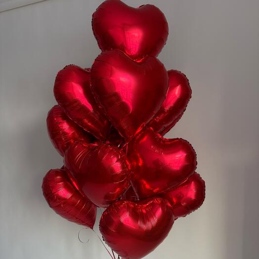 Bukiet z balonow Serca 15szt
