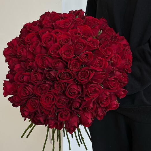 101 роза под ленту