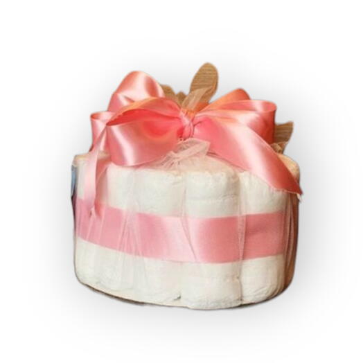 Diaper cake. One tiered