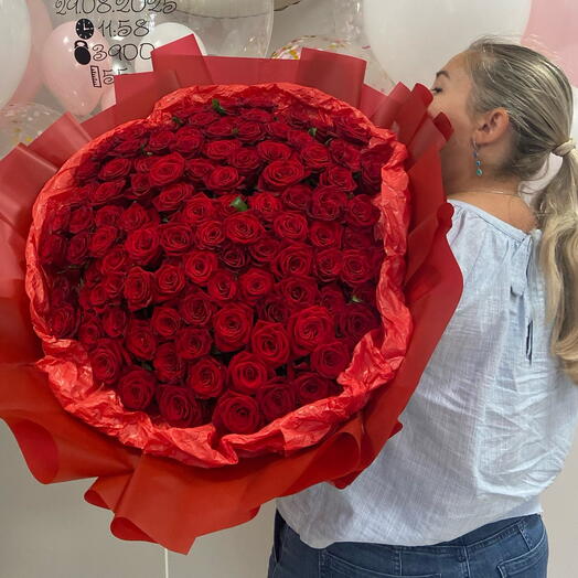 Bukiet czerwonych roż 101 szt