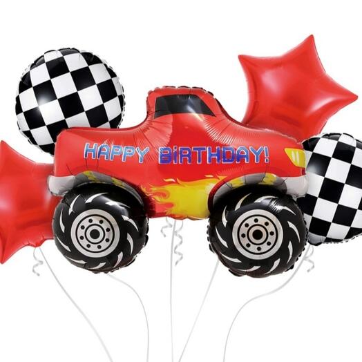 Fooliumist õhupallid "Monster Truck" sunnipaevaks (5 tk)