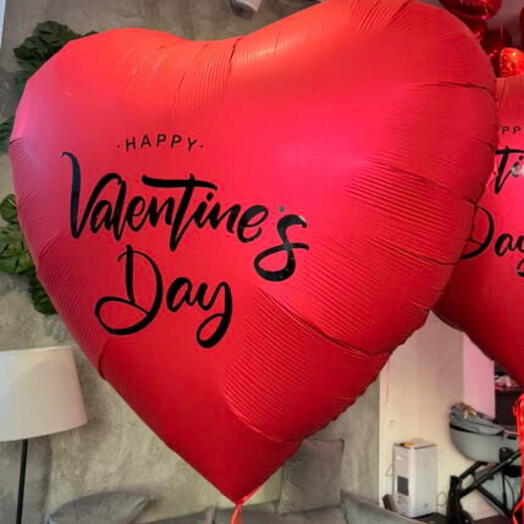 Grosser Herzballon mit individuellem Text – Valentinstag