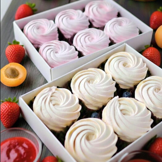 Dabīgs. Zemeņu - Aprikoze zefīrs