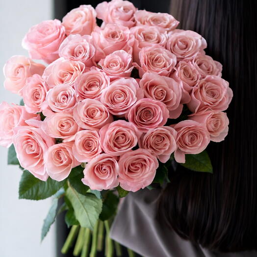 🌹 Bouquet of 35 pink pale roses