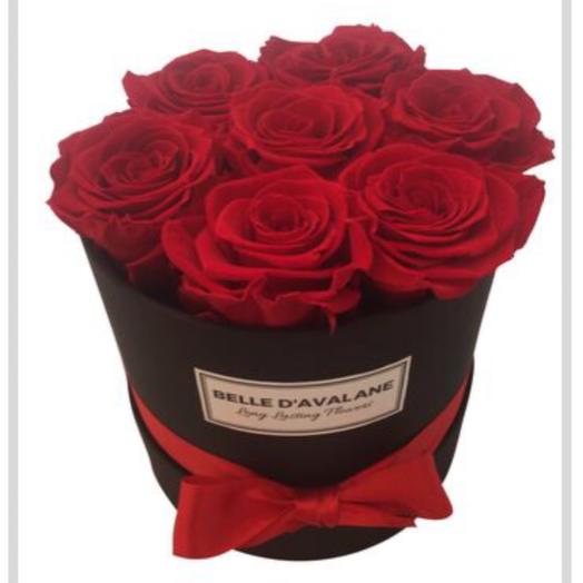 Flowerbox 7 red roses