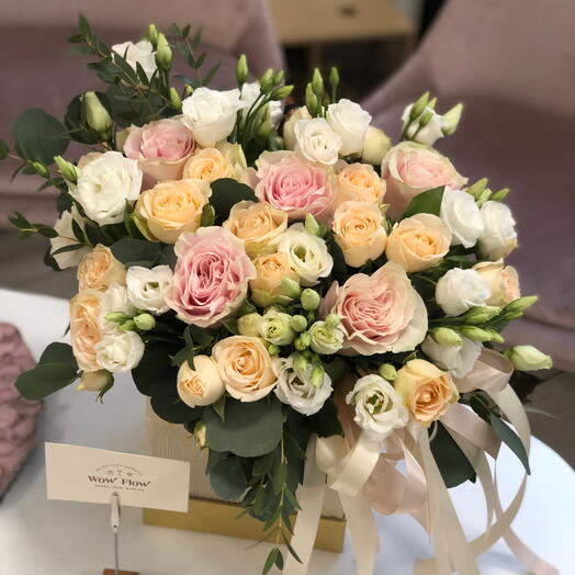 Объемная шляпная коробка,,Нежность