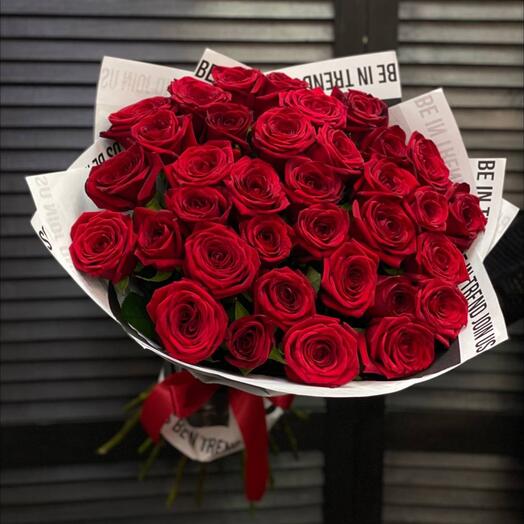 Beautiful 31 red roses bouquet