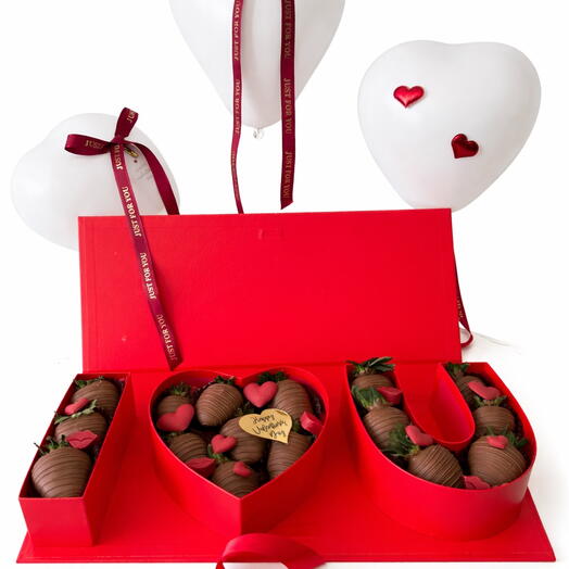 ️ Red I Love You Strawberry Box