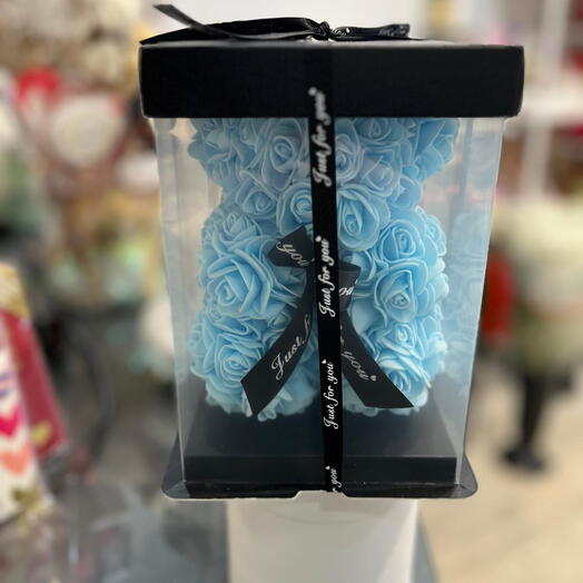 Miś z rożyczek w podelku XS