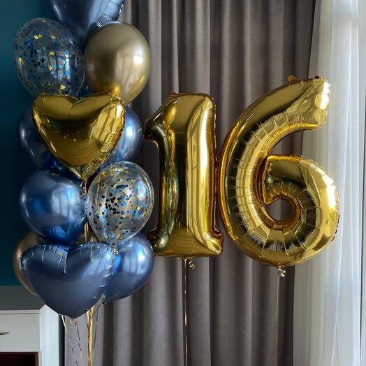 Blue Tones Set with Numbers