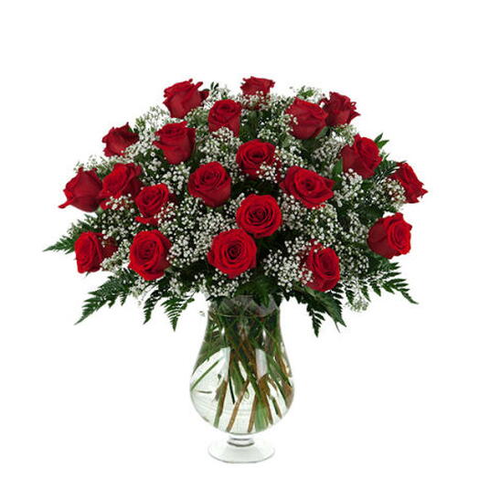 Bouquet of 21 red roses WITH OUT VASE