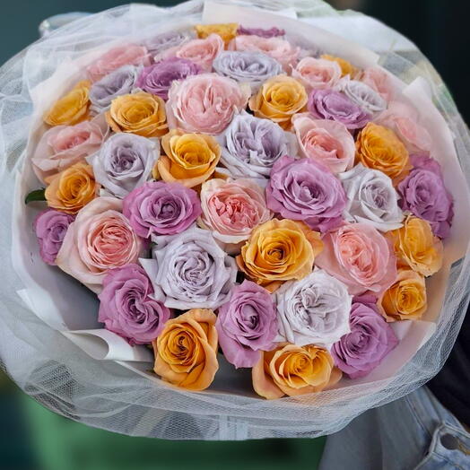 45 роз с доставкой в Бангкоке | 45 colorful roses