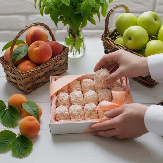 Zefīra duets: Ābolu un persiku maigums (900gr)