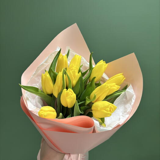 11 Yellow Tulips