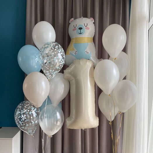 1st Birthday Set with Bear