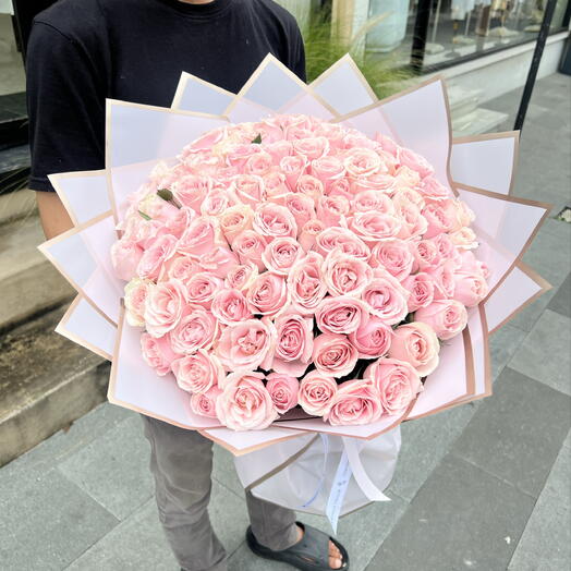 101 Sweet Pink Avalanche Roses Bouquet