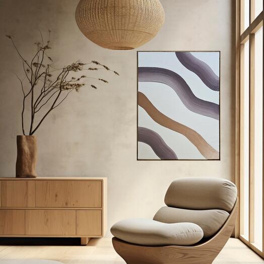 Energy of nature in oak wooden frame