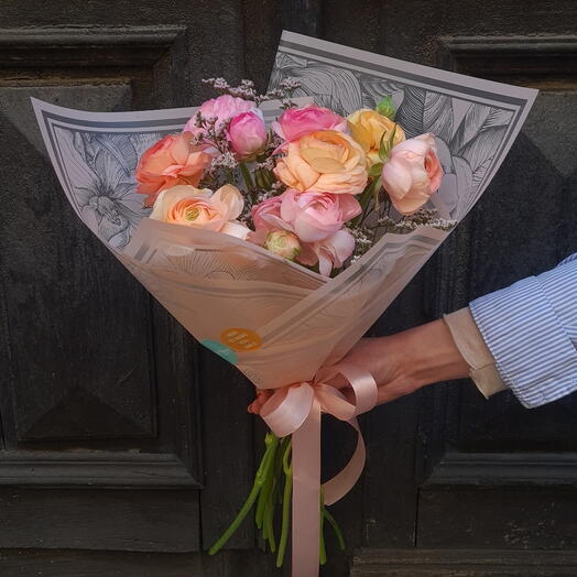 Ranunculus peach and pink mix 🧡🩷