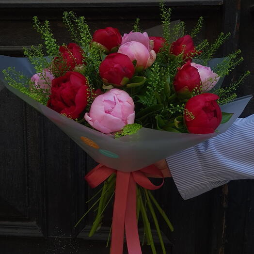Pink Velvet - peonies bouquet
