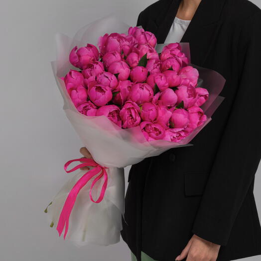 35 bujori roz
