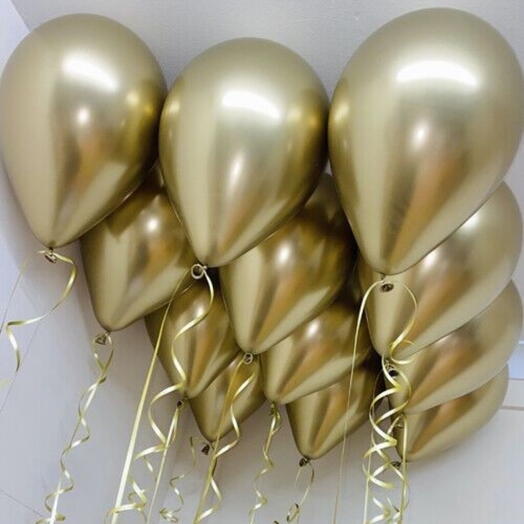 Gold baloons with helium