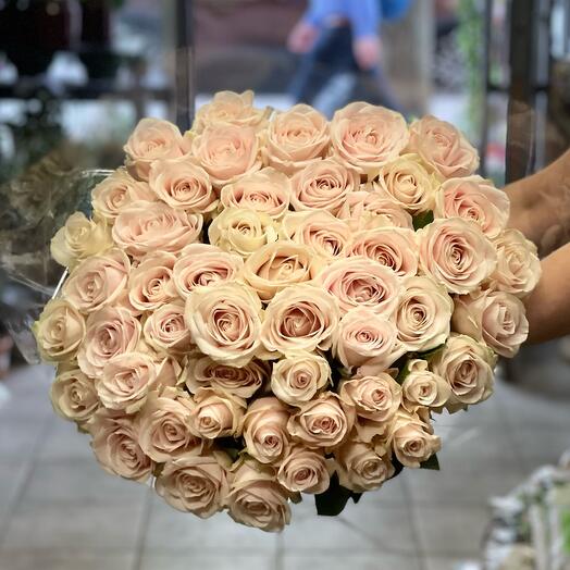 Stor bukett med Ljus rosa rosor