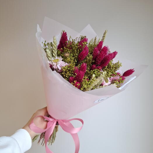 Bouquet Dried Flowers Pink