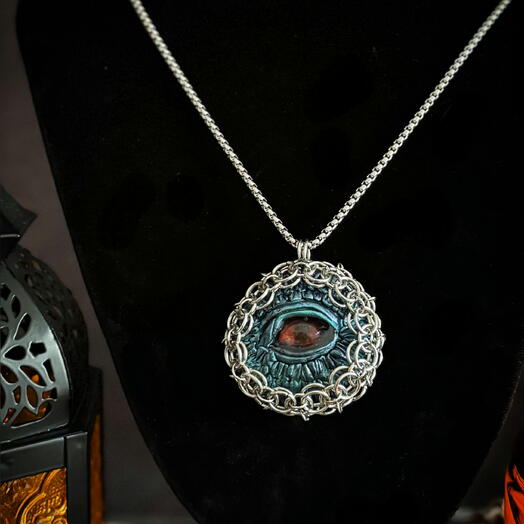 Blue Dragon Orb Pendant