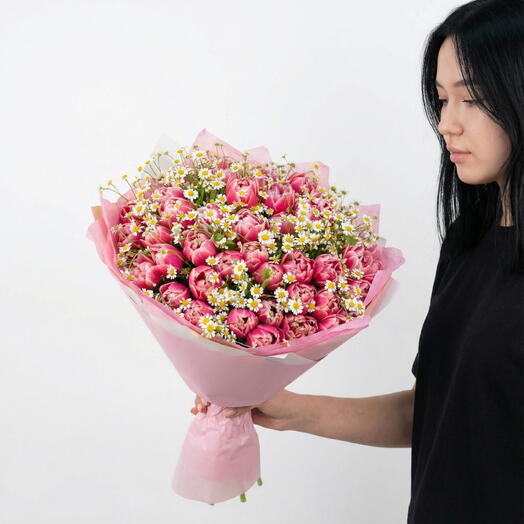 Bukiet Tulipany z rumiankiem