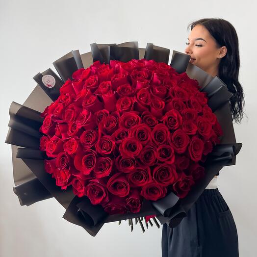 101 red roses 70cm