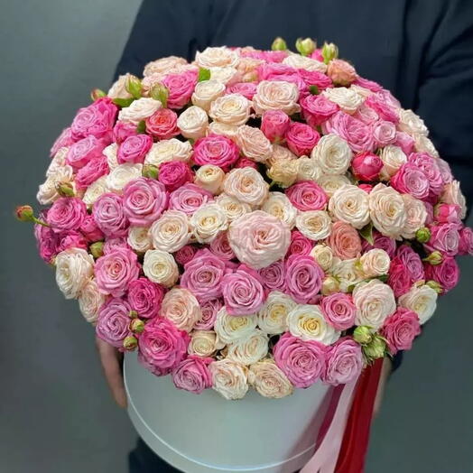 Brush roses in a box