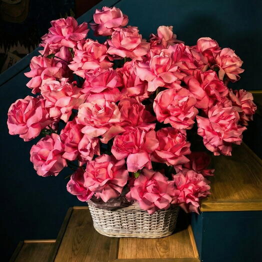 Basket of 50 Ecuadorian Roses