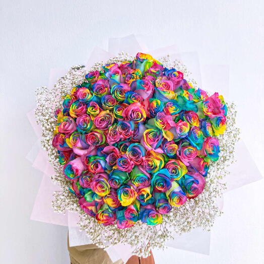 99 Rainbow Rose