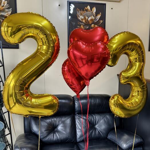 Set of 5 helium balloons