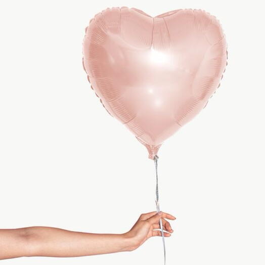 Gold rose heart balloon