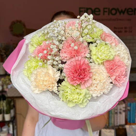 Bouquet of colorful carnations