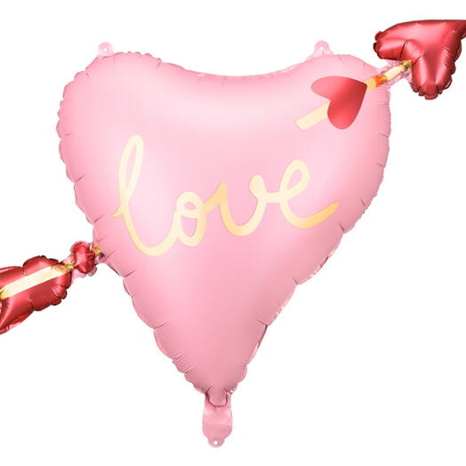 Foil balloon Heart with arrow 76cm