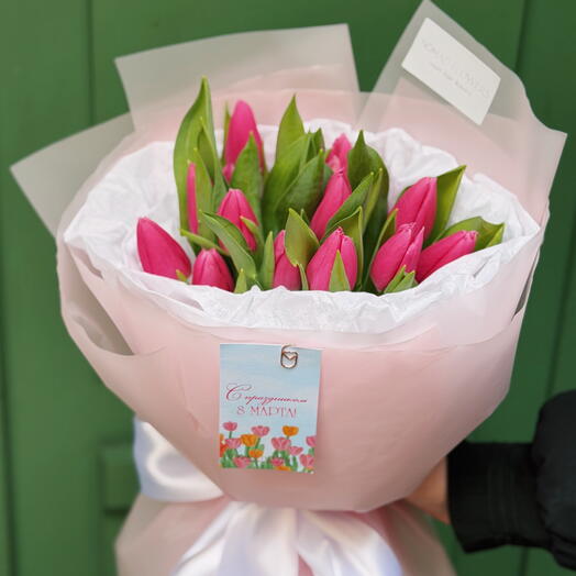 🌷 15 Pink Tulips