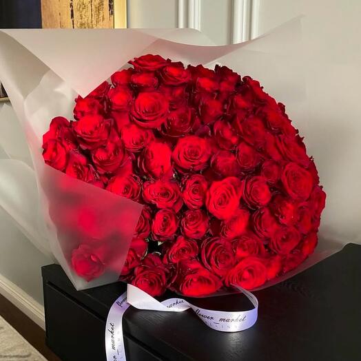 Bouquet of 51 red roses