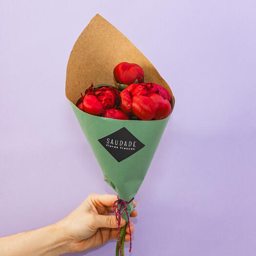 Trio de Peonias (somente as 3 flores)