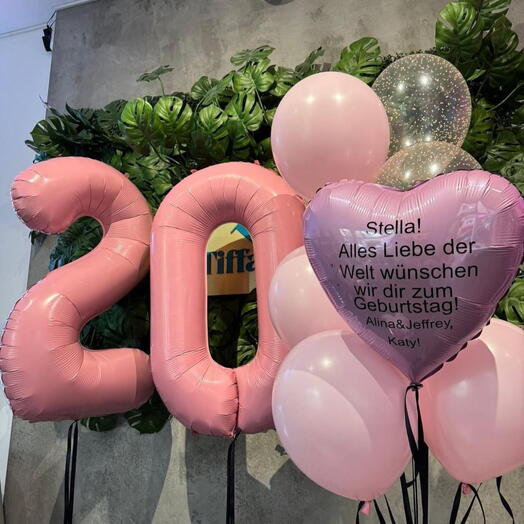 Ballon Set aus Zahl und Latex/Folie