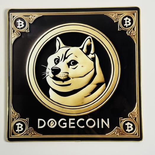 Dogecoin Modern Home Decoration Wall Art Picture Crystal Porcelain
