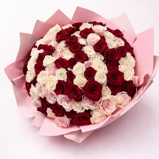 Әйелге арналған 101 раушан букеті