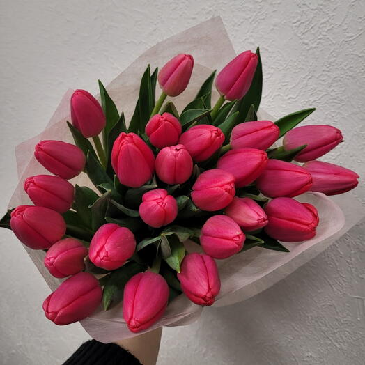 Pink tulips bouquet