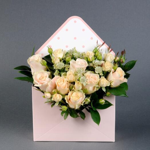 Envelope with flowers